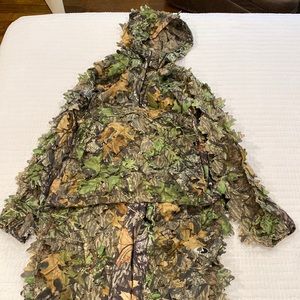 Mossy Oak set- leafy jacket / pant set / suit - M/L
